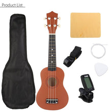Load image into Gallery viewer, Zebra 21 inch Ukelele Soprano 4 Strings Hawaiian Spruce Basswood Guitar Musical Instrument Set Kits+Tuner+String+Strap+Bag
