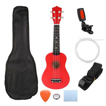 Load image into Gallery viewer, Zebra 21 inch Ukelele Soprano 4 Strings Hawaiian Spruce Basswood Guitar Musical Instrument Set Kits+Tuner+String+Strap+Bag